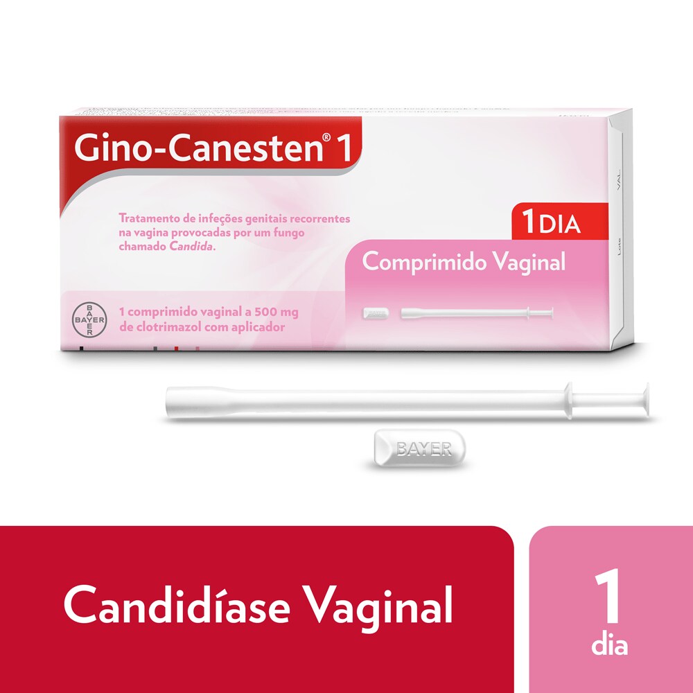 Tratatmento da Candidíase de um dia: Gino-Canesten 1 Comprimido Vaginal.