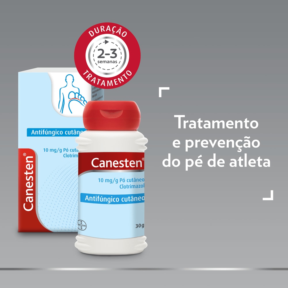 Canesten pó tratamento e prevenção do pé de atleta