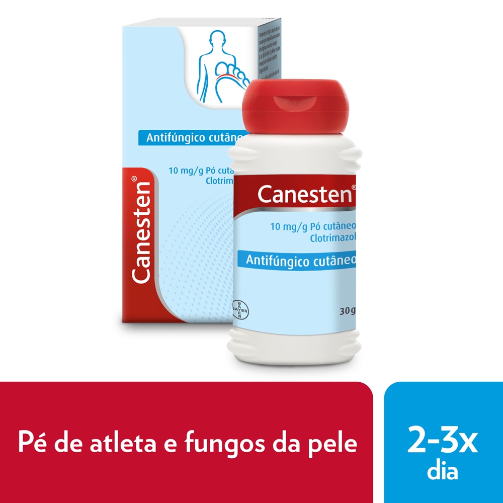 Canesten pó pele saudavel 2-3x dia